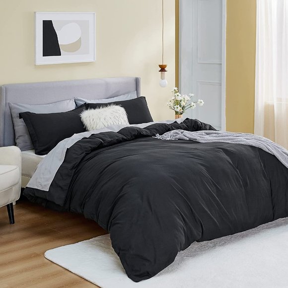 New Full or Queen Duvet Covers  - Soft Brushed Microfiber 3 Pieces with Zipper C - Picture 5 of 12